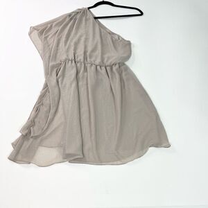 Alice + Olivia Dress Womens Small andromeda greek style shimmering one shoulder